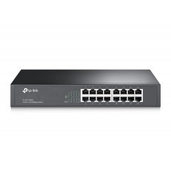 TP-Link TL-SF1016DS V4  16-портовый Fast Ethernet настольный/монтируемый в стойку коммутатор