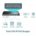 TP-Link TL-SL1226P V1 Неуправляемый коммутатор PoE на 24 портов 10/100 Мбит/с и 2 гигабитных порта