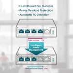 TP-Link TL-SF1005LP V1 5-портовый 10/100 Мбит/с настольный коммутатор с 4 портами PoE