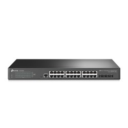 TP-Link TL-SG3428X V1 JetStream 24‑портовый гигабитный управляемый коммутатор L2+ с 4 SFP+ слотами 10G