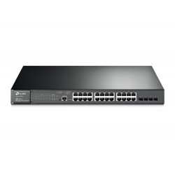 TP-Link T2600G-28MPS (TL-SG3424P) V4 JetStream 24-портовый гигабитный управляемый коммутатор PoE+ уровня L2+ с 4 слотами SFP